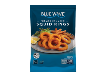 Blue Wave Formed Crumbed Squid Rings