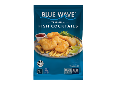 Blue Wave Tempura Fish Cocktails