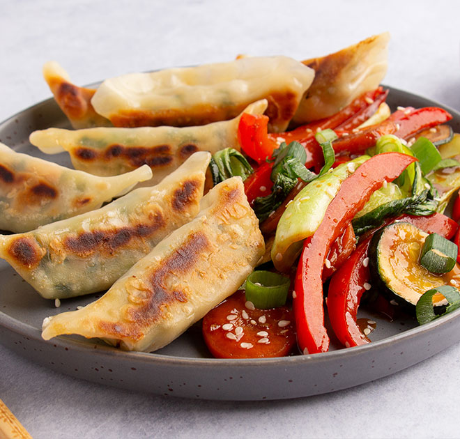 Stir-Fried Prawn Gyoza